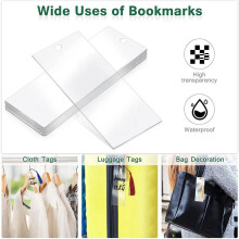 120 STKS Acryl Bladwijzer Blank Clear DIY Onvoltooide Boek Markers met Kleurrijke Kwasten voor DIY Ornamenten