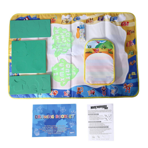 Kids Scribble Drawing Mat Water Aqua Magic Doodle Board 3 Magic Pen Drawing Book