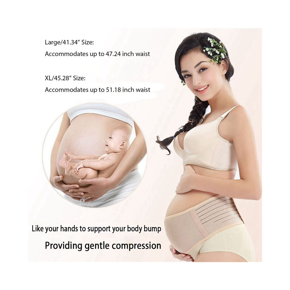 4X Maternity Support Belt Breathable Pregnancy Belly Band Abdominal Binder Adjustable Back/Pelvic Support- L