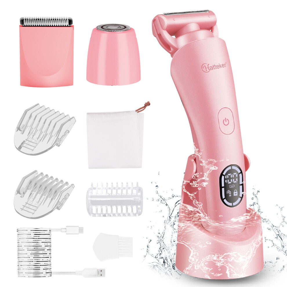 Hatteker Pink Razor For Women Epilator Body Trimmer Hair Trimmer Facial Trimmer
