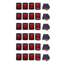 30 x Rot Licht Ein/ Aus DPST Boat Wippschalter 16 A / 250 V 20 A / 125 V AC
