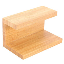 5X Bambus Holz Desktop Visitenkartenhalter für Schreibtisch Robuste Visitenkarte Display Stand für BüRo Geeignet für MäNner Frauen