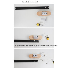 2X Pizza Oven Copper Brush Bristle Brass Scraper Household Grill Cleaning Oven Brush with 80cm Aluminium Handle