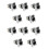 10PCS Ethernet Rj45 Chassis Socket NE8FDP Ethernet Pass Through Connector IP65 Waterproof C 1
