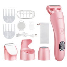 Hatteker Razor for Women Epilator Body Trimmer Hair Trimmer Facial Trimmer Pink