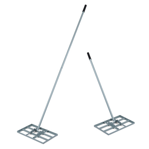 Costway Lawn Leveling Rake Levelawn Tool with 180 Rotating U-Head Adjustable Long Handle