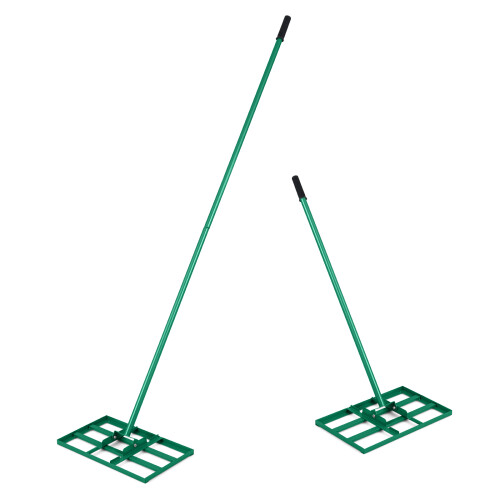 Costway Lawn Leveling Rake Levelawn Tool with 180 Rotating U-Head Adjustable Long Handle