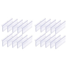 140PC 8X4.2cm Clear Plastic Label Holders for Wire Shelf Retail Price Label Basket Labels for Storage Bins