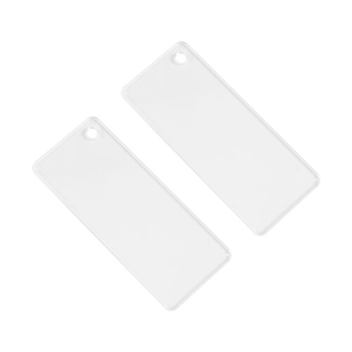 360 PCs Acrylic Keychain Blank Tassel Pendant Set Includes Rectangular Transparent Acrylic Keychain