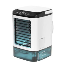 Portable Air Cooler with Built-in Ice Box, 3-Speed Wind & Dual Spray Nozzles