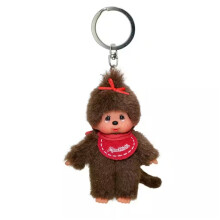 1 figurine en peluche Monchhichi / porte-clés en peluche – 10 cm (assorties)