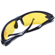 4X Black Frame Yellow Night Vision Sheet Outdoor Cycling Sunglasses