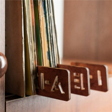 52 Stuks Houten Platenverdelers, Alfabetische Vinylplatenopslagverdelers AZ, Recordhouder-Organizergidsen