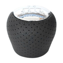 6X SPORT Perforated Leather Gear Knob Chrome 6-Speed for I30 IX35 Tucson