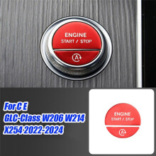 Etiqueta Engomada del BotóN de la Llave de Arranque de un Motor Interior del Coche para - CE GLC-Class W206 W214 X254 2022-2024 Rojo