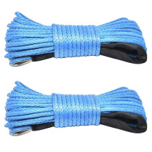 2X 7700Lbs Elektrisches Winden Seil Nylon Seil Hochfestes Faserseil 6mmx15M Auto Anhänger Seil Anhänger Gurt