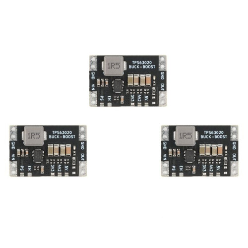 3X XL63020 TPS63020 Lithium Battery USB Automatic Boost Buck Step  Down Module Microcontroller Power Low Ripple 3.3V