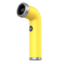 Tragbarer Ventilator, 3000 Mah, Wiederaufladbar, Starker Wind, Digitale Anzeige, Einstellbarer Turbo für Den Einsatz im Freien und Beim Sport, Gelb