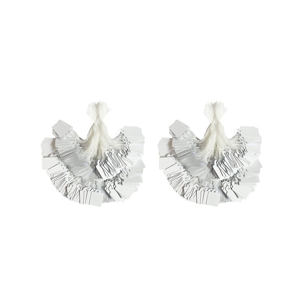 2000Pc Price Tags With String Attached White Marking Tag Small Paper Price Labels Clothing For Pricing Jewelry Yard Sale 6031443113006