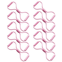 8-Förmiger Abzieher für Den Rücken, Fitness-Zugseil, Elastisches Band, für Zuhause, Yoga, Stretch, Rückenmuskeltraining, Rosa
