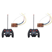 2X 4CH RC 27MHz Circuit Remote Control PCB Transmitter and Receiver Board with Antenna Radio System Car Accessories