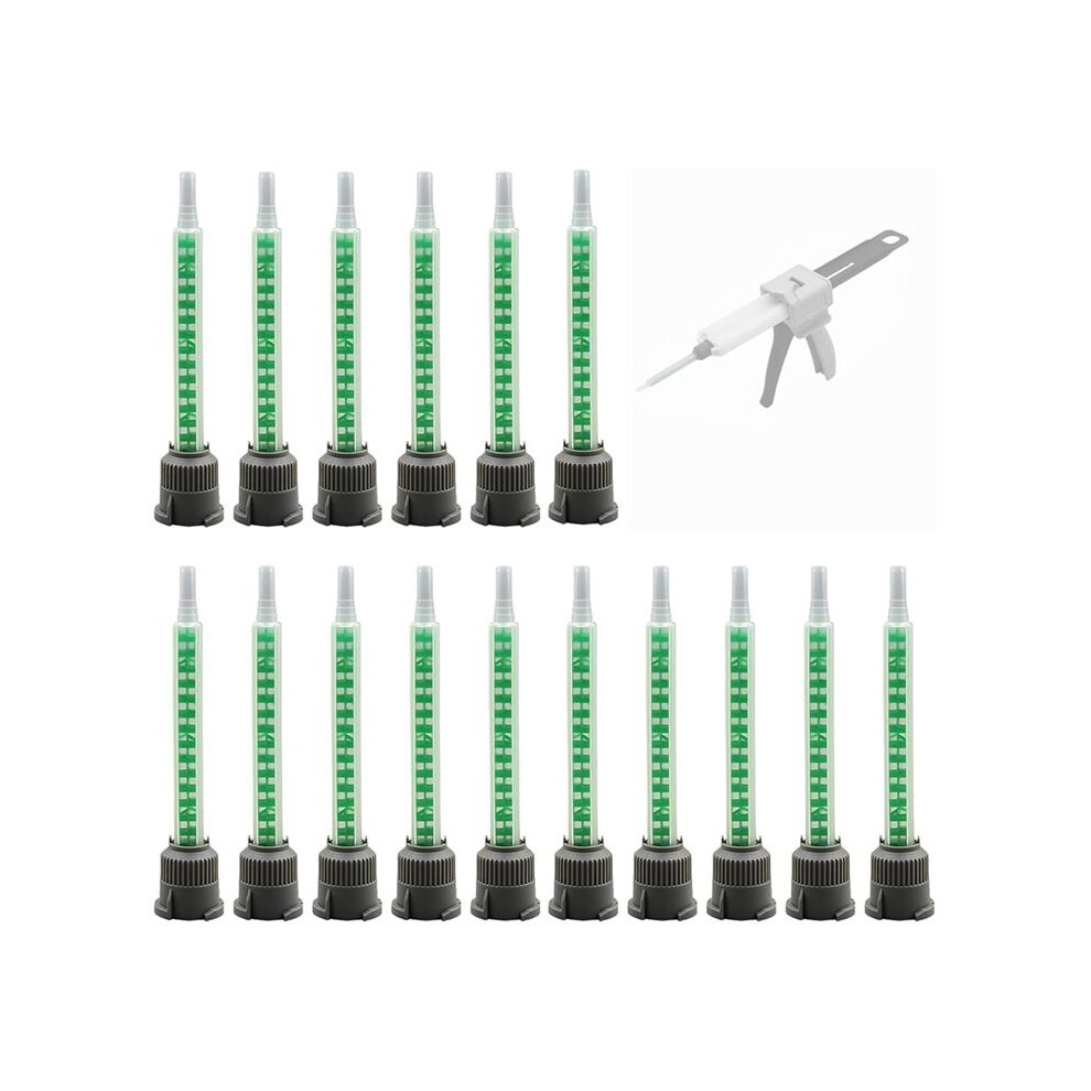 50Pcs Epoxy Adhesive Mixing Nozzle Static Mixing Nozzle Mb6-16 Mixing Tube (1:1Ratio) For Ab Glue Liquid Mixer 6032562185158