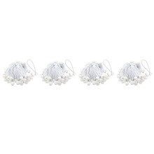 200 Pcs Bungee Cord with Balls Elastic Ties Bungee Toggles Ties for Marquees,Tents Banners,Flag Poles,Tarp (White)