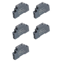 5X DIN Rail Power Supply 12V 1.25A 15W, Input 100-240V AC 50/60Hz DIN Rail Transformer