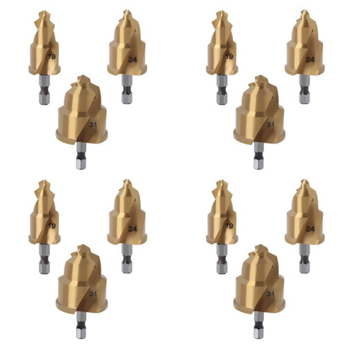 12pcs 20/25/32mm Step Drill Bit with Limit Swivel  PPR Lifting Cone Drill Bits for Water Pipe Reaming