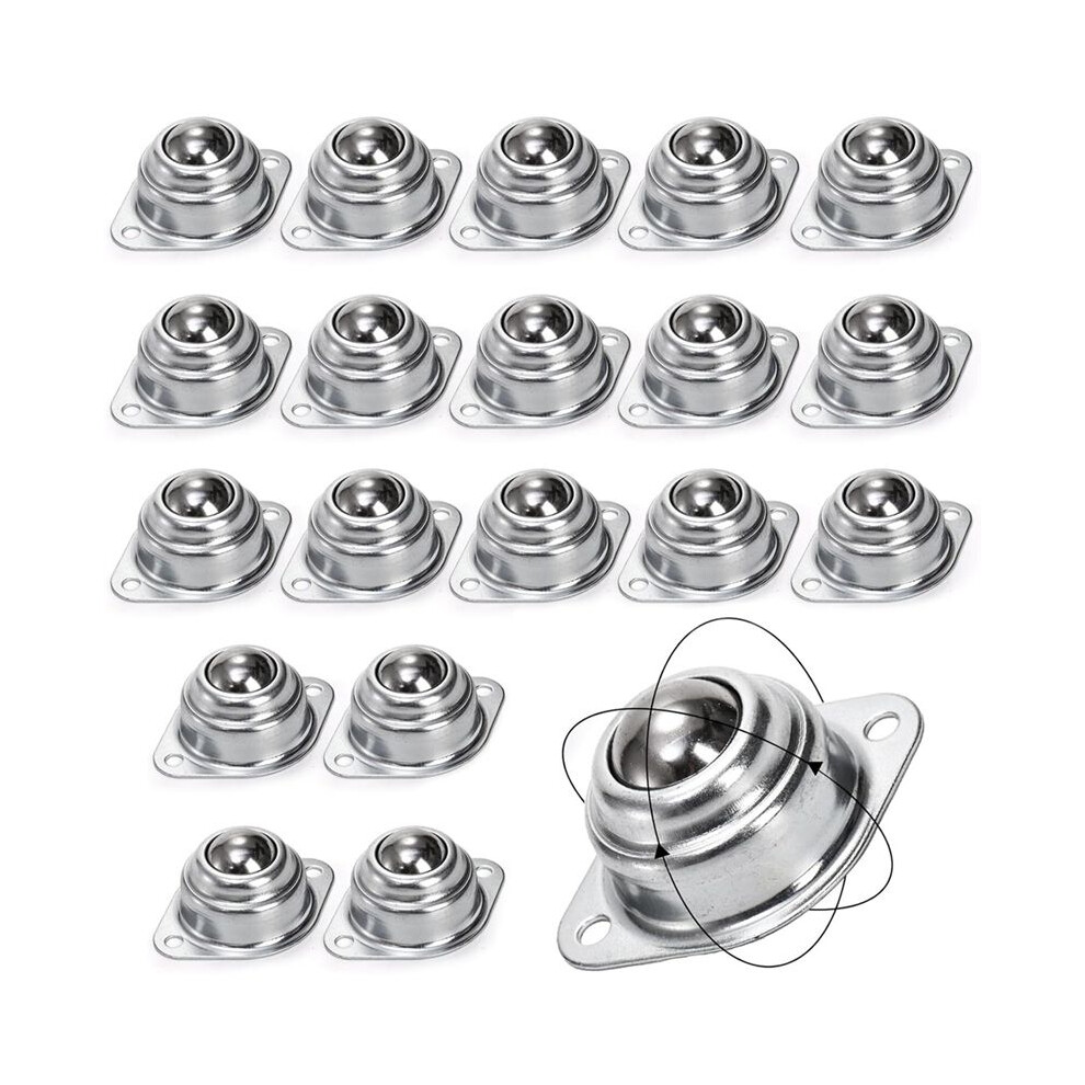 20Pack Transfer Bearing, Steel Swivel Caster Double Hole Screw Mount Suitable For Roller Brackets 6032985063699