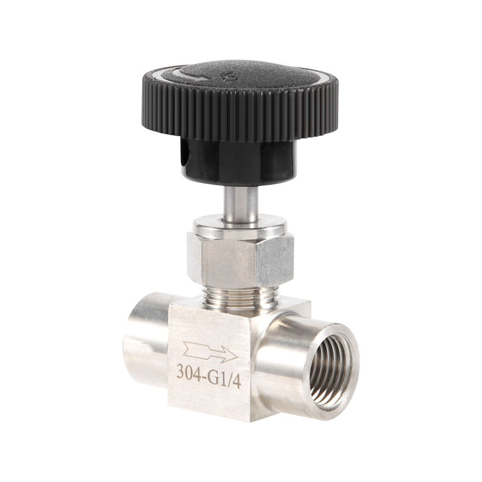 1/4 Inch Bsp Equal Female Thread Ss 304 Stainless Steel Flow Control Shut Off Needle Valve 6032093411337