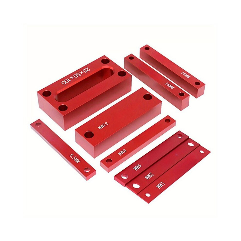 Fonson Tools,9Pcs Metric Setup Blocks Height Gauge Set-Precision Setup Bar Blocks W/Size Marking-Stackable Woodworking Measuring 6033724893829