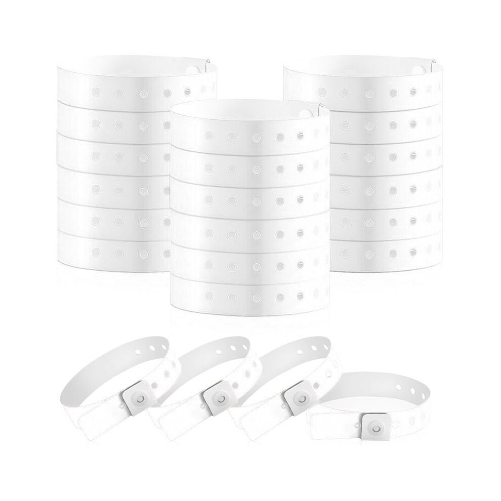 300 Pcs Neon Plastic Wristbands Vinyl Wristband Colorful Wristbands Plastic Bracelet Party Bracelets,White 6033408963022