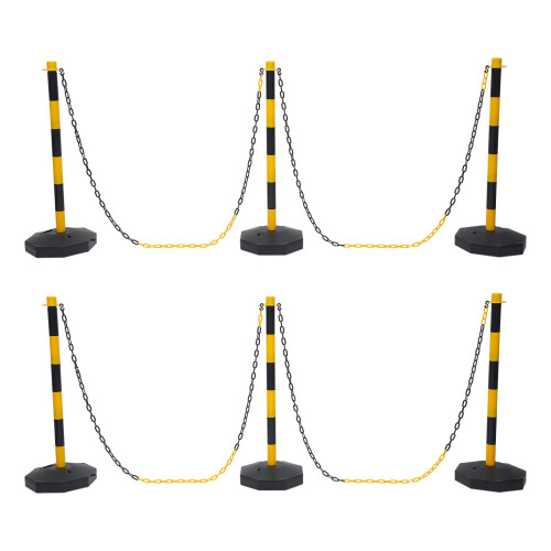 Traffic Cones Delineator Post 6 Pack Adjustable Safety Cones