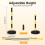 Traffic Cones Delineator Post 6 Pack Adjustable Safety Cones 4