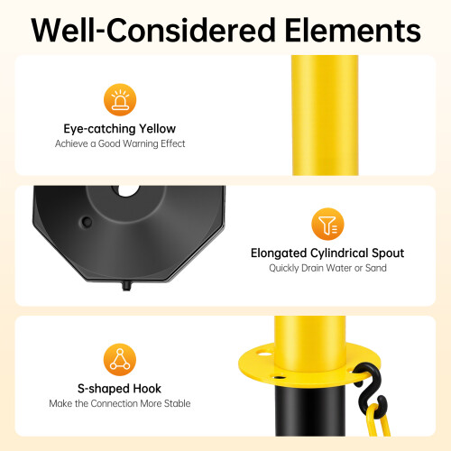Traffic Cones Delineator Post 6 Pack Adjustable Safety Cones 2
