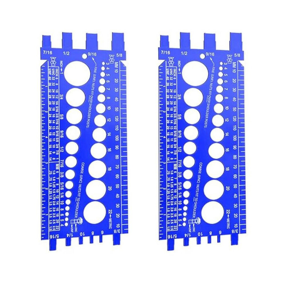 2Pc Nut Bolt Thread Gauge Checker Bolt Size And Thread Gauge Bolt Nut Thread Measure Gauge Bolt And Nut Identifier 6033107974534