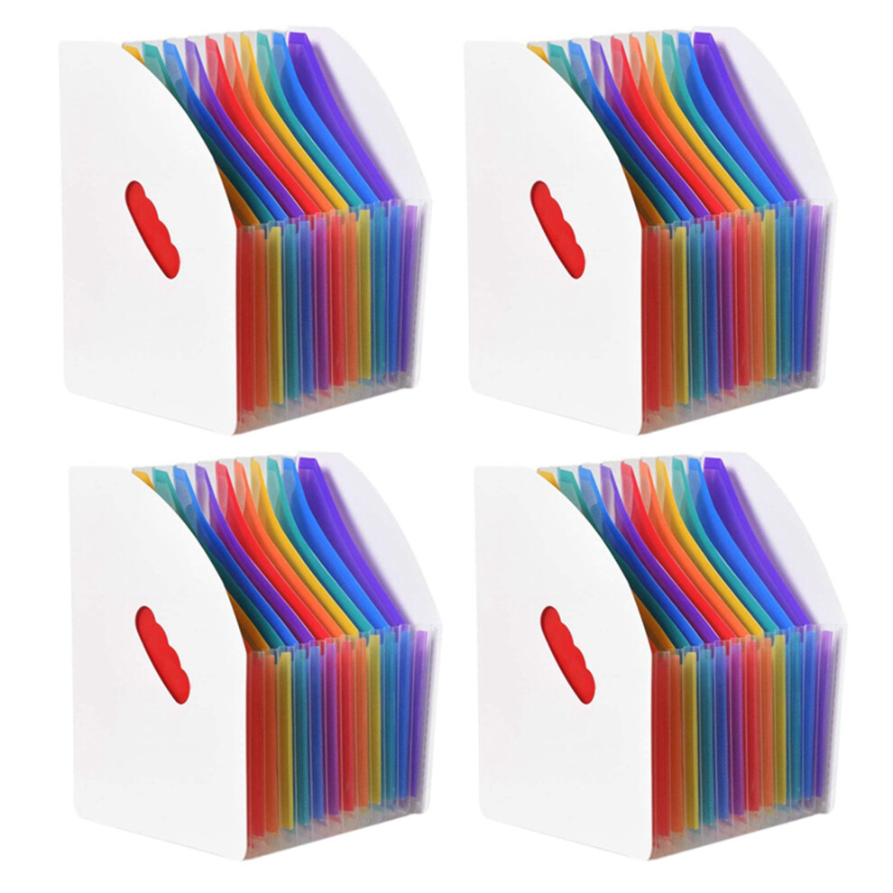 4X Expanding File Holder Folder Standing A4 Vertical File Organizer Magazine Basket Desktop 13 Pockets File Holder 6032337793960