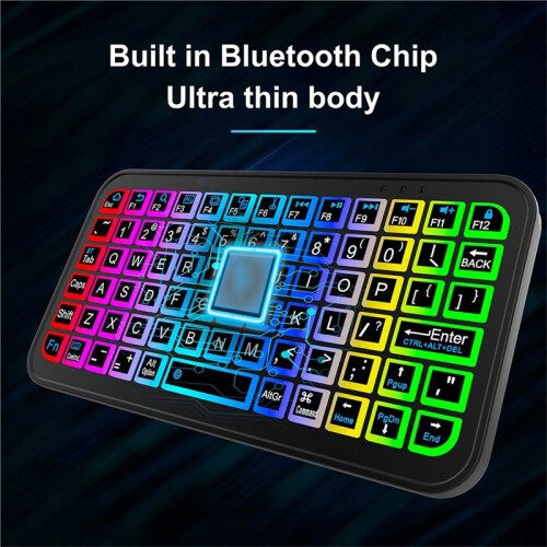 5.2 Keyboard RGB Backlit Ultra-Thin Wireless  Silent Keyboard for Windows Android IOS Tablet Phone Laptop