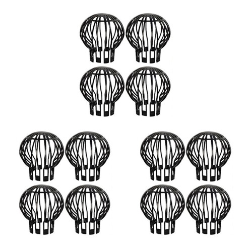12PCS Gutter Guard Downspouts Filter Strainer Preventing Leaf Debris Branches Roof Moss From Clogging the Pipes