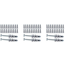 120 Pcs Metal Self Drive Anchor Plasterboard Dowels with Screws 4.5 x 35mm for Single-Layer and Double-Clad Plasterboar