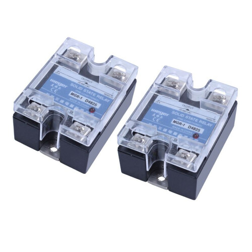 2X MGR-1 D4825 Single-Phase Solid State Relay SSR 25A  3-32 V AC 24-480 V