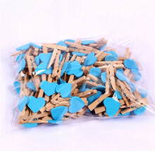 100X E Hart Liefde Houten Kleding Fotopapier Peg Pin Wasknijper Postkaart Clips Thuis Bruiloft Decoratie Briefpapier