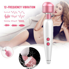 Masseur vibrant pour le corps à 12 vitesses, étanche, rechargeable par USB, utilisation complète du corps