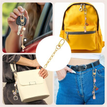 20 Keychain Making Kit,Key Ring Swivel Snap Hook Chains,Extender Keychain Bag Charm Kits for DIY Crafts Jewelry Making
