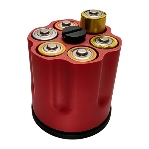 D Battery Holder With Unique Rotating Mechanism Battery-red