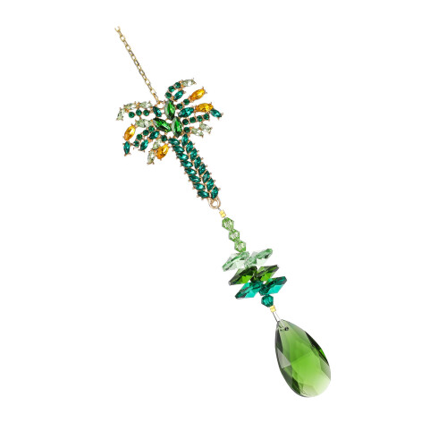 Crystal Suncatchers for Window Hanging,-green tree pendant