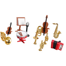 1/12 poppenhuis miniatuur muziekinstrument kunststof saxofoon en