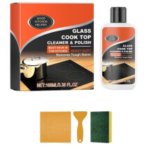 Kitchen Stove Cleaner Non-Scratch Cleaning Kit Glass Cooktop Cleaner Ceramic Non-Abrasive Powerful Kitchen Degreaser