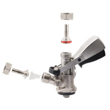 A/D/S Type Keg Coupler All-SS with 8mm Duotight Push-Fit for Homebrewing S